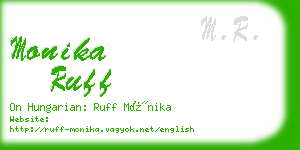 monika ruff business card